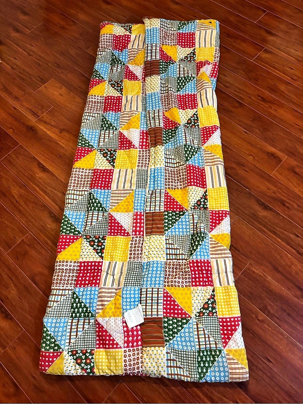 1970s Heritage Quilts Sleeping Bag Snug Sack Hippie Patchwork Illusion Pattern